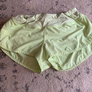 neon green lulu shorts